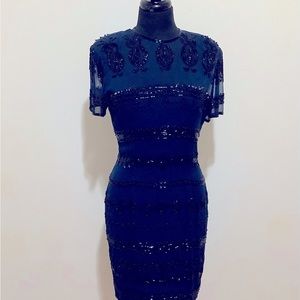 Vie by Victoria Royal Silk Beaded Dress
